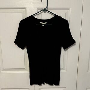 Carolyn Taylor Black Short Sleeve Knit Top